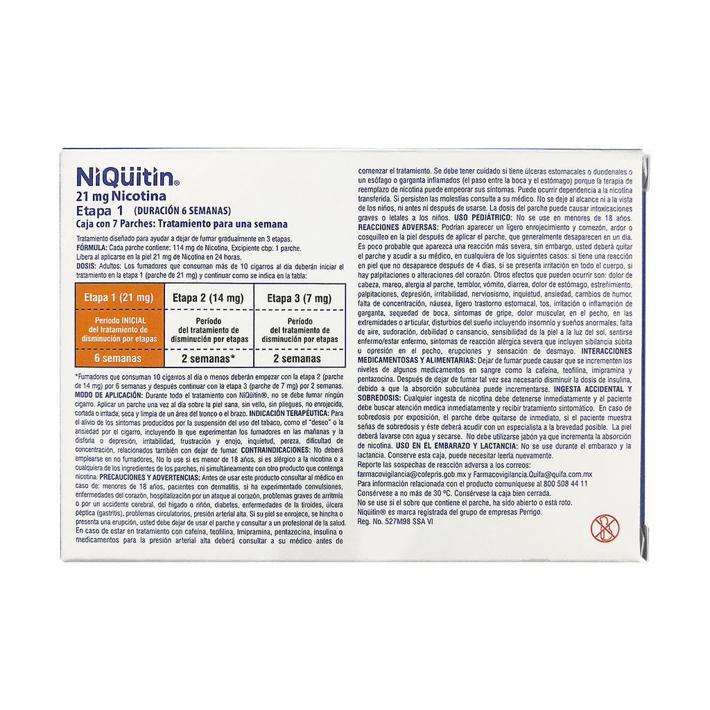 Niquitin Etapa 1 - 2 Pack Tratamiento Para Dejar De Fumar